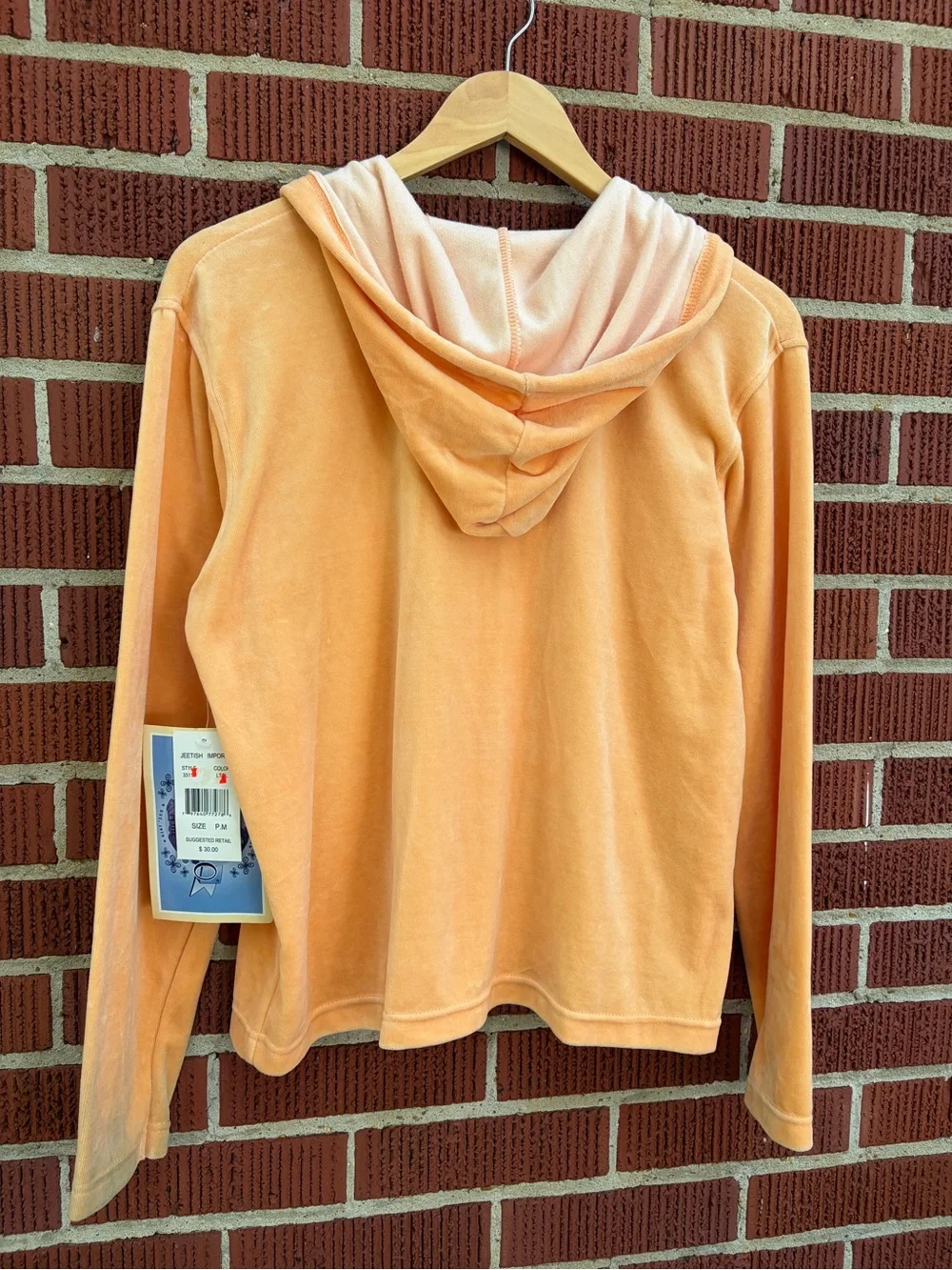 NWT J.A. Studio Peach/Orange Velour Tracksuit Set